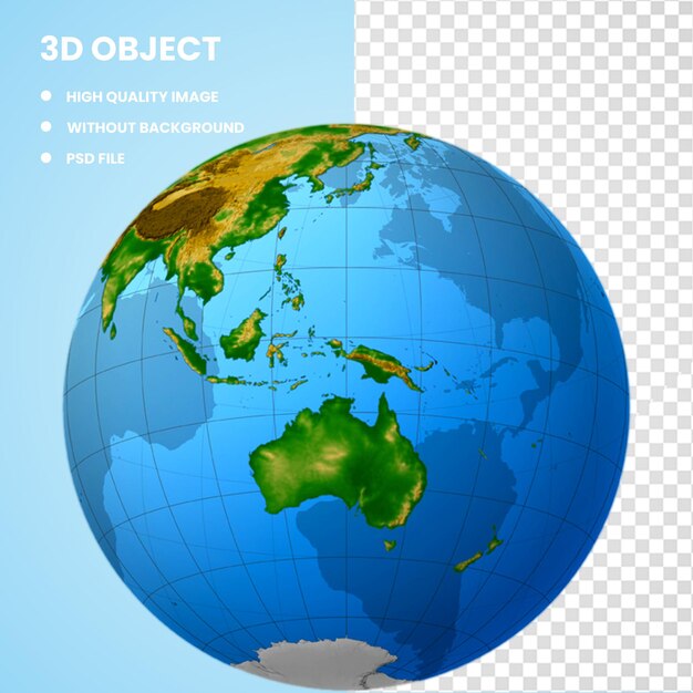 PSD la tierra en 3d