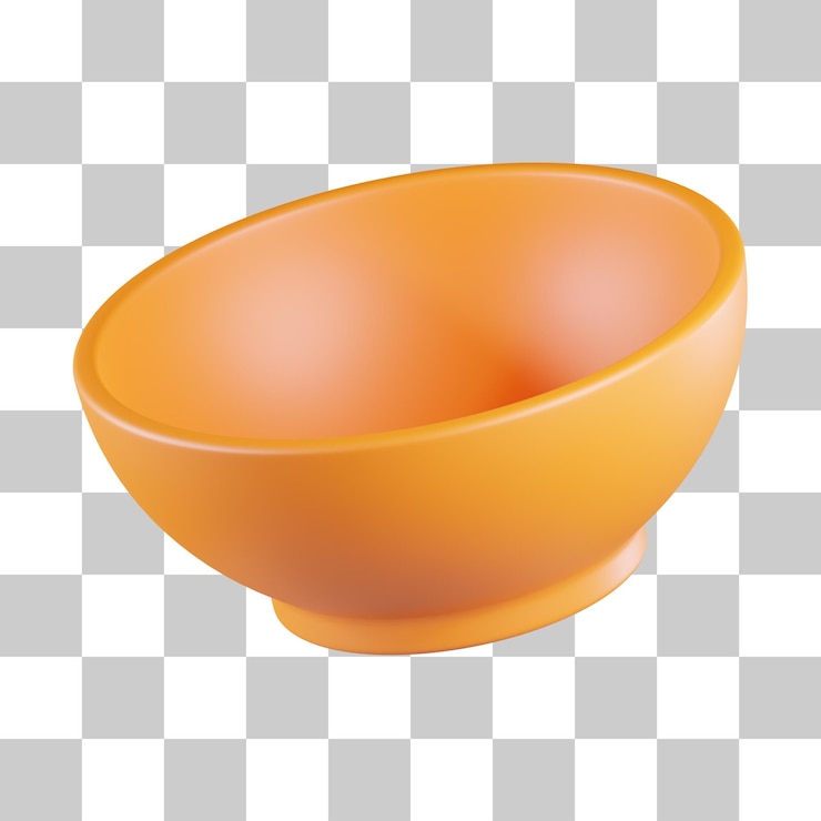PSD tigela utensílio de cozinha ícone 3d