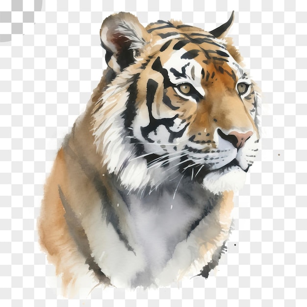 Tiger Aquarell Illustration durchsichtig png