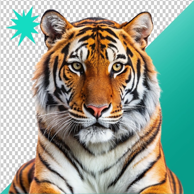 Tiger auf durchsichtigem Hintergrund
