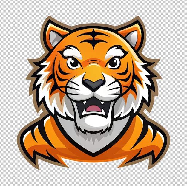 Tiger-logo auf durchsichtigem hintergrund