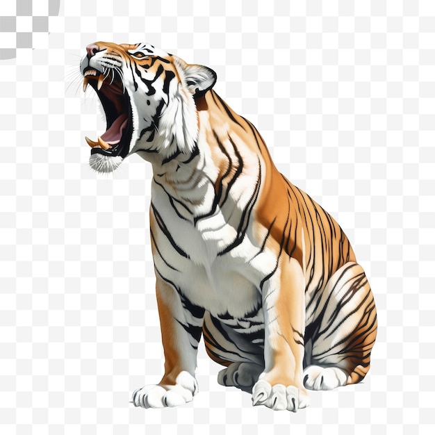 PSD tiger transparenter hintergrund