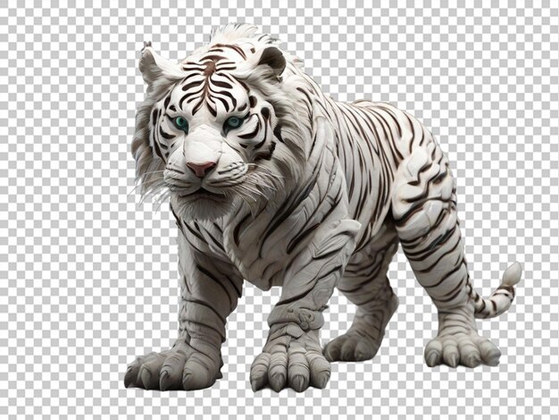 PSD tigre blanco en 3d de papua nueva guinea