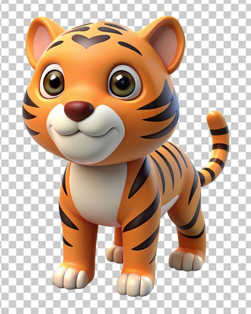 PSD tigre bonito em 3d