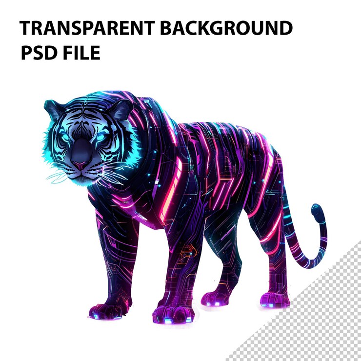 PSD el tigre cyberpunk