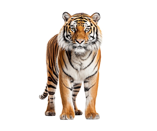 Un tigre en un fondo transparente creado con tecnología de ia generativa