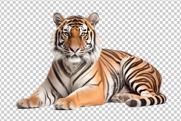 Tigre isolado em fundo transparente