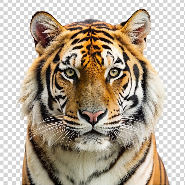 PSD tigre isolé sur un fond transparent