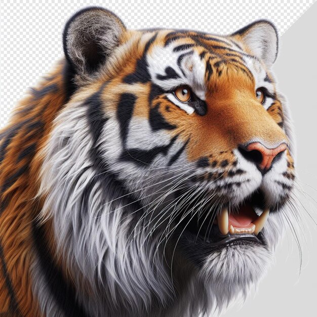 PSD un tigre que es naranja y blanco