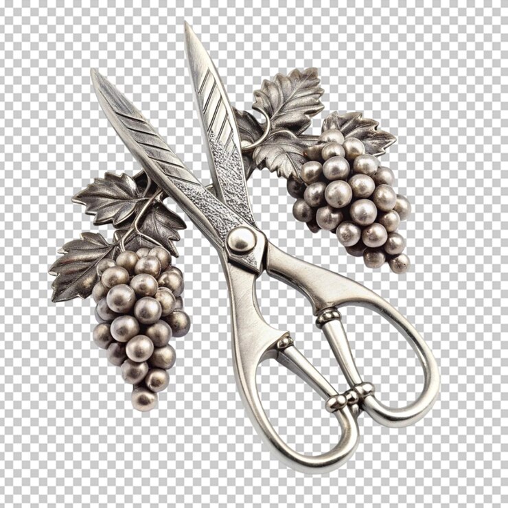 PSD las tijeras de uva de plata esterlina