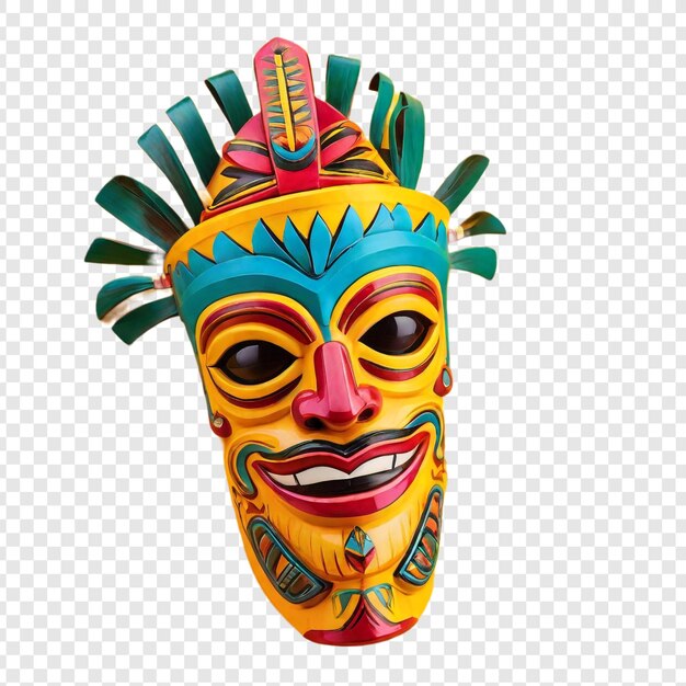 PSD tiki masques png isolés sur un fond transparent psd