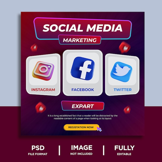 PSD tiktok anuncios promocionales diseño de publicaciones en redes sociales o instagram premium plantilla