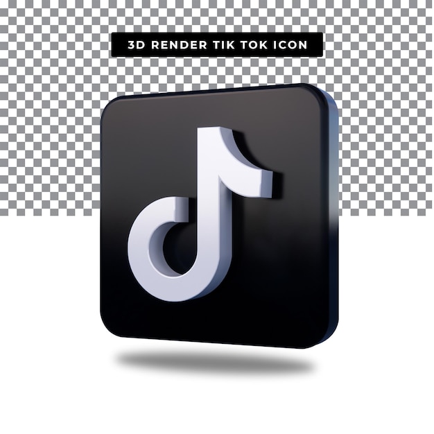 PSD tiktok icon 3d render