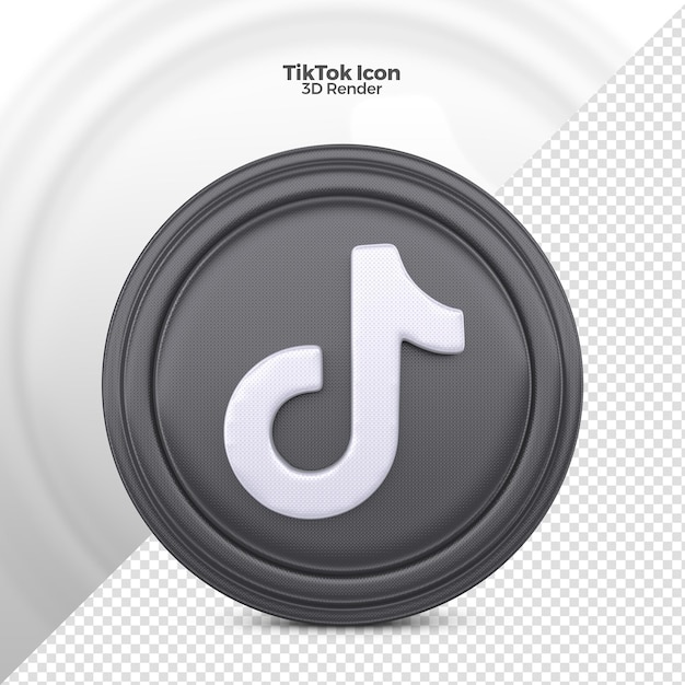 tiktok icona 3d render