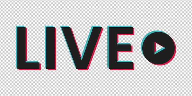 Tiktok Live-Icon-Design transparent