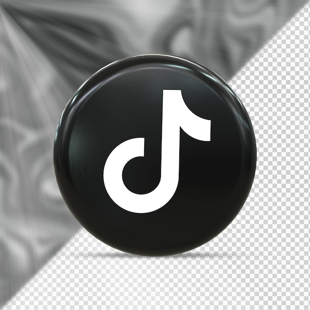 TikTok Logotipo brillante colorido y diseño de iconos de redes sociales