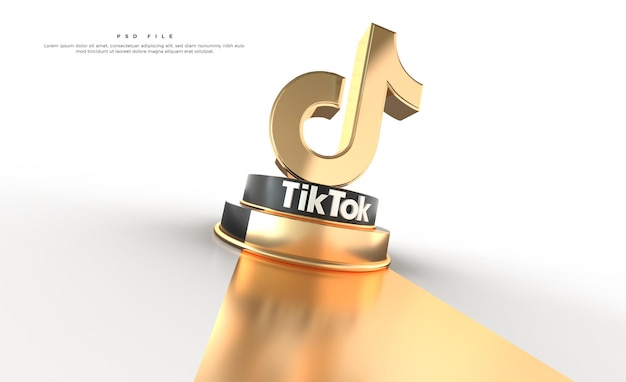 Tiktok logotipo da loja 3d