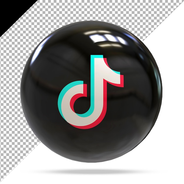 Tiktok redes sociales estilos 3d negros