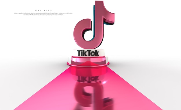 PSD tiktok-shop-logo 3d