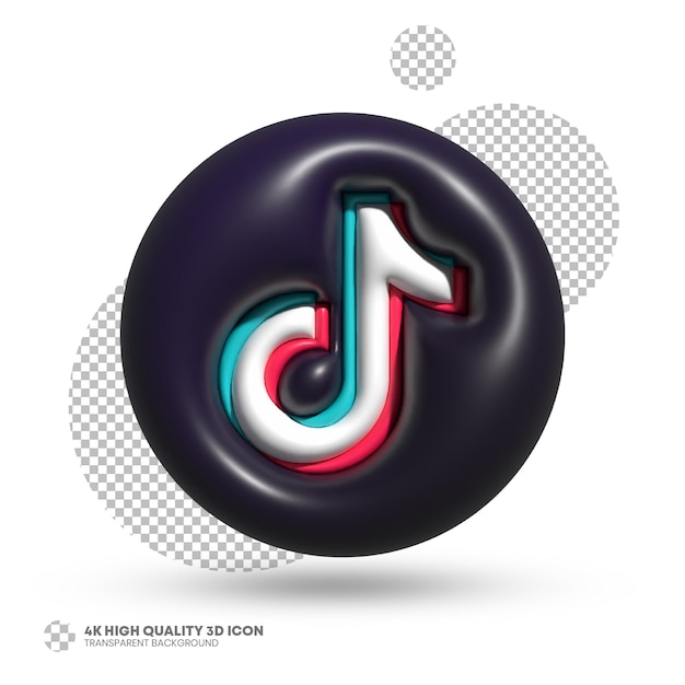 TikTok Social Media 3D-Rendersymbol
