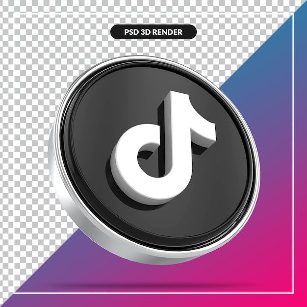 Tiktok Social Media 3D-Stile