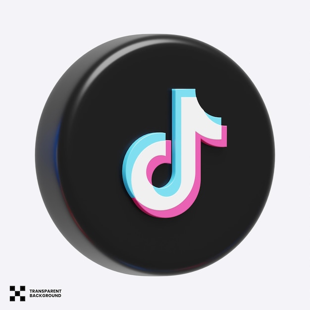 TikTok Social Media Icon 3D