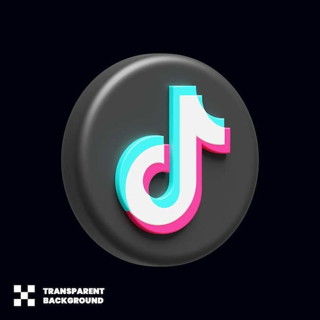 Tiktok Social Media Icon In 3D Render