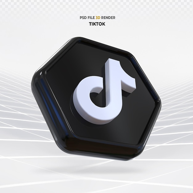 Tiktok-social-media-symbol 3d