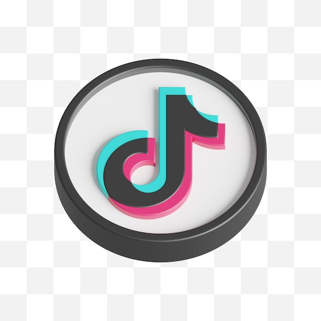 Tiktok-Social-Media-Symbol 3d
