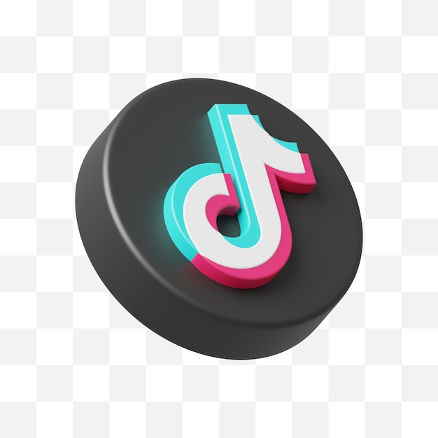 Tiktok-social-media-symbol 3d