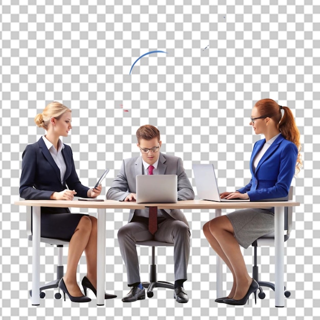 Tim bisnis dan manajer dalam sebuah rapat