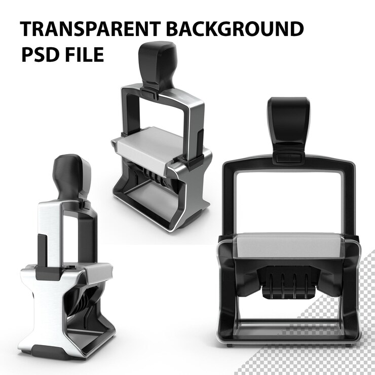 PSD timbre de fecha de auto-tinta profesional en png