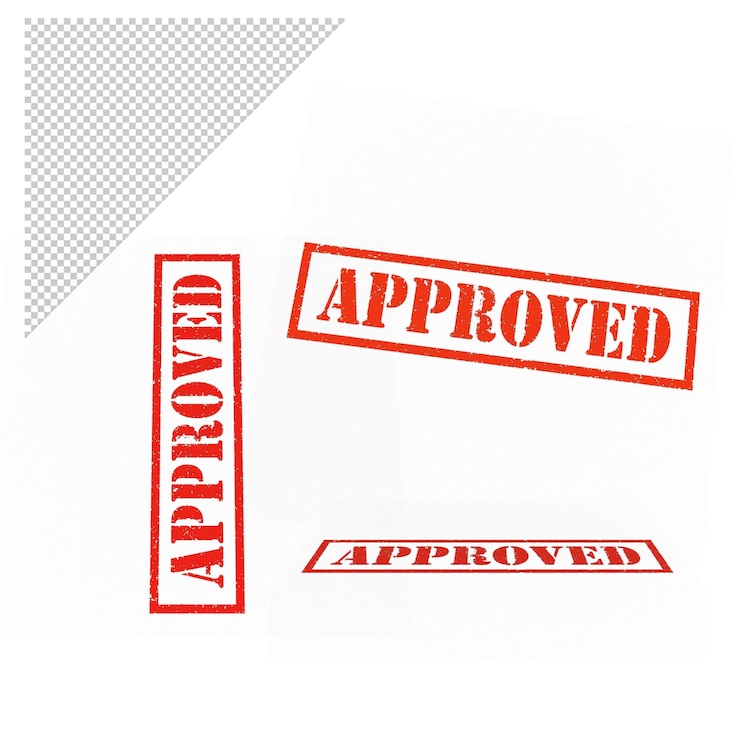 PSD timbro approvato png