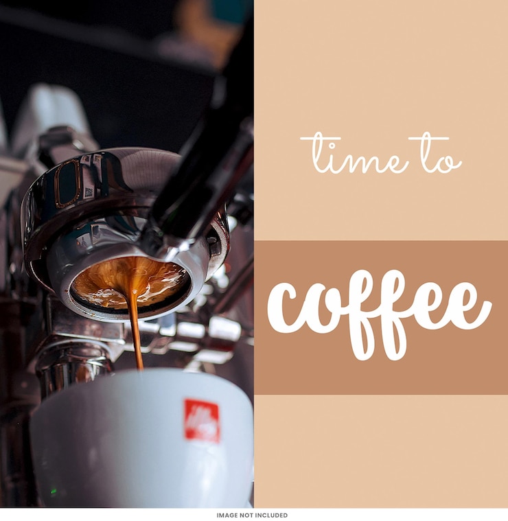 PSD time to coffee instagram post template psd design tema di social media caffetteria