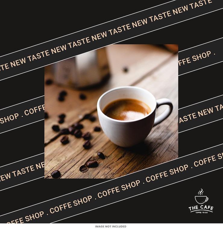PSD time to coffee instagram post template psd design tema di social media caffetteria
