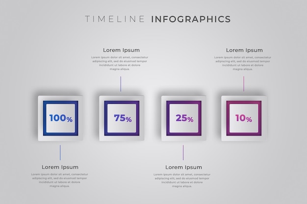 Timeline-Design Infografik