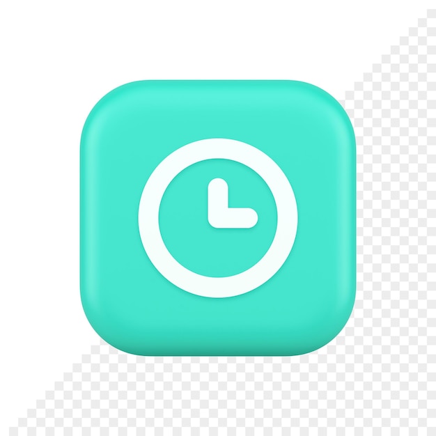 timer countdown deadline control button time management watch web app design 3d icon