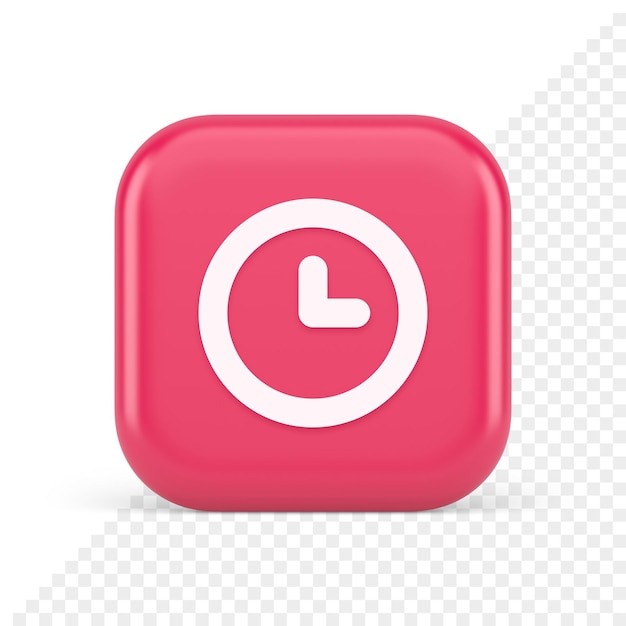 timer countdown deadline control button time management watch web app design 3d icon