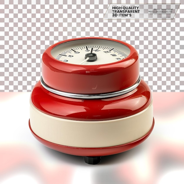 Timer di cucina Timer utilizzato per tracciare il tempo di cottura su sfondo trasparente