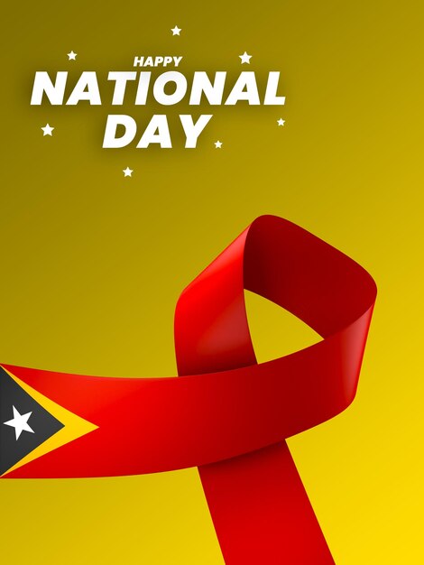PSD timor-leste est élément du drapeau conception de la bannière du jour de l'indépendance nationale ruban psd
