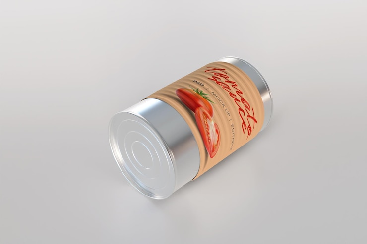 PSD tin can mockup