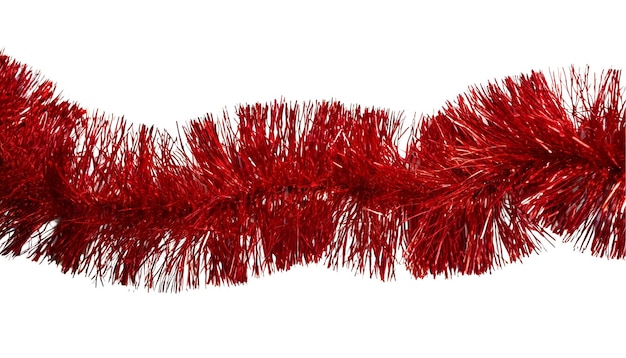 Tinsel decorativo rosso