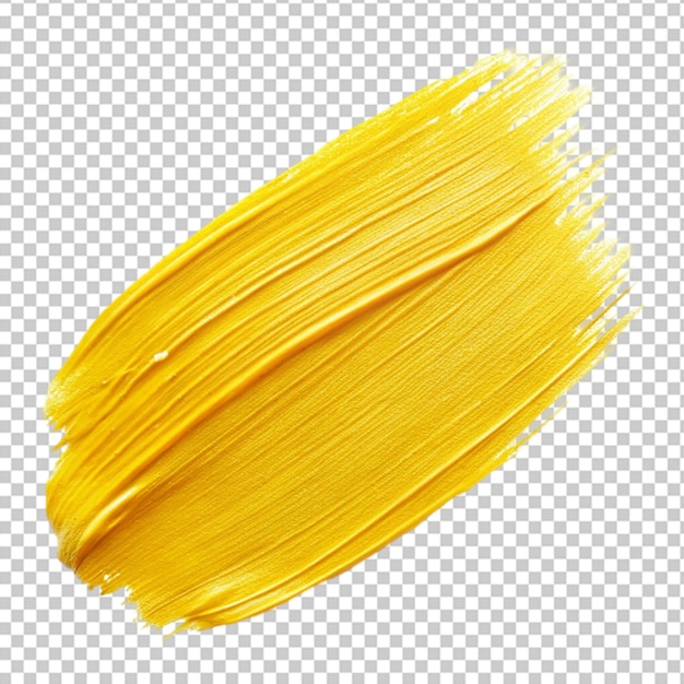 Tinta amarela isolada sobre um fundo transparente