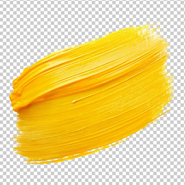 Tinta amarela isolada sobre um fundo transparente