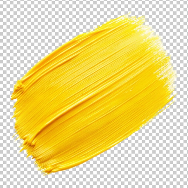 Tinta amarela isolada sobre um fundo transparente