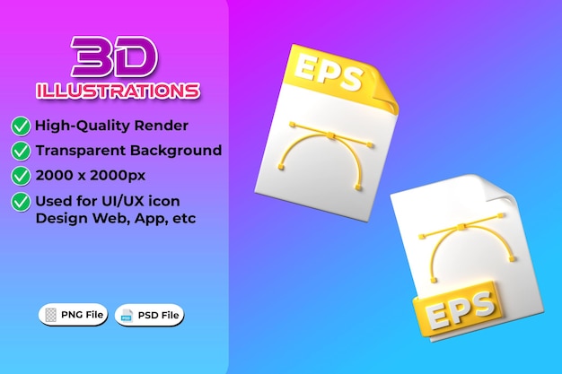 Tipo de archivo EPS Representación 3D sobre fondo transparente Diseño de iconos Ui UX web y tendencia de aplicaciones