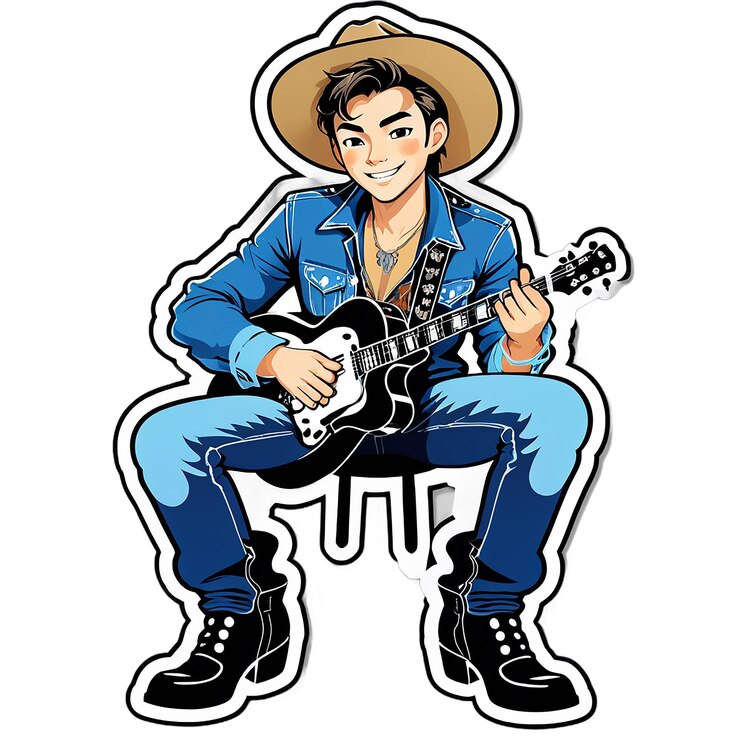 PSD tipo cinese furfag catboy star della musica country sticker decal