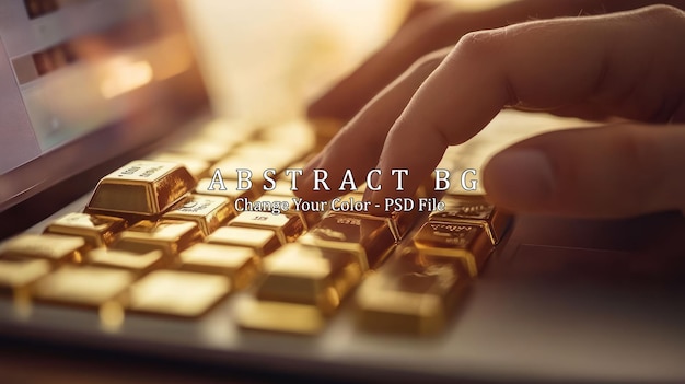 Tipo de teclado dorado