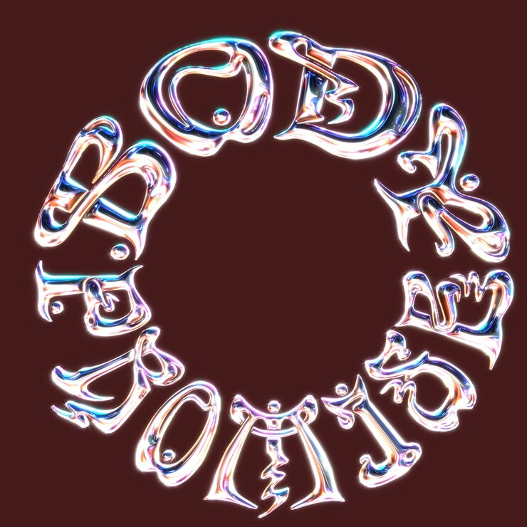 PSD tipografia 3d rendering lettera illustrazione