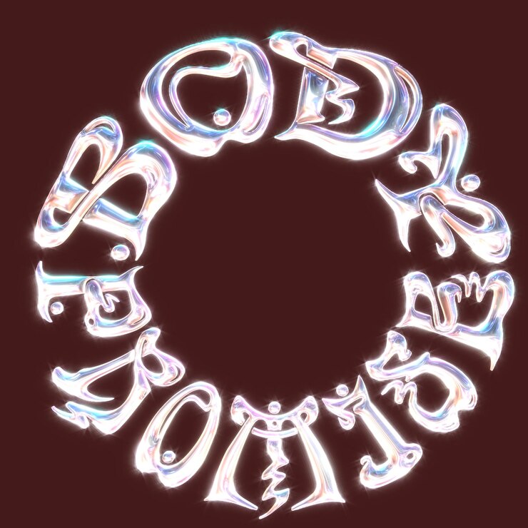 PSD tipografia 3d rendering lettera illustrazione
